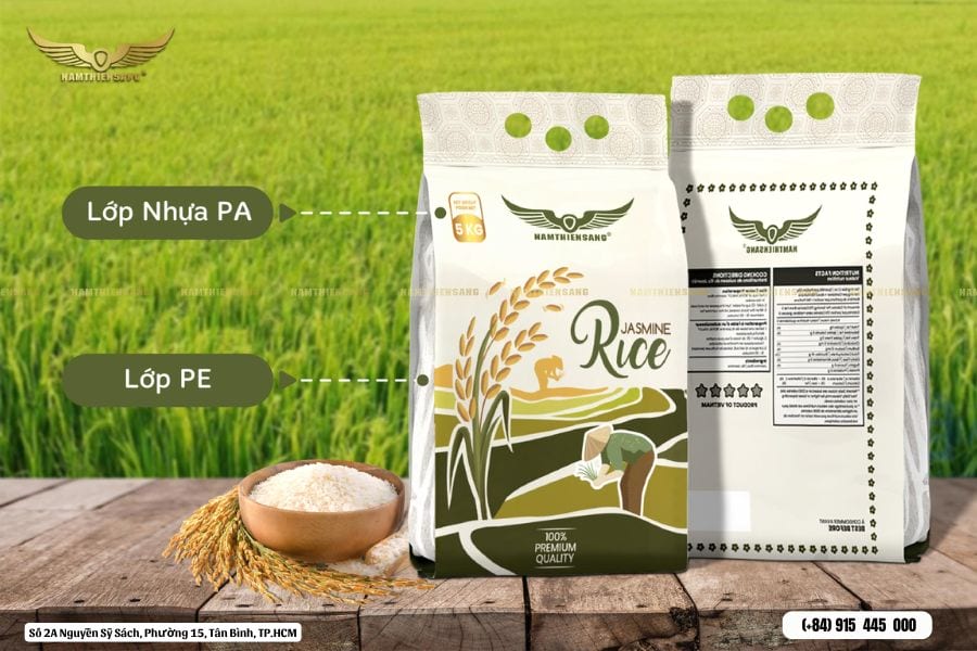 Bao Bì Gạo 5kg PA/PE